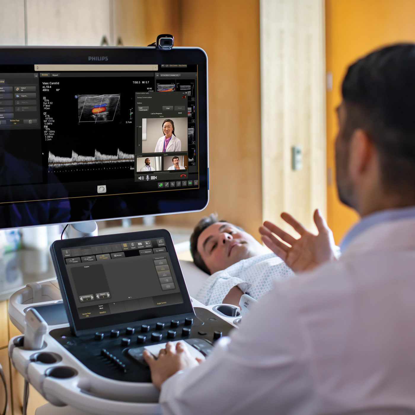 Remote collaboration ultrasound EPIQ Elite VM10